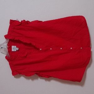 Sleeveless Ruffled Blouse M